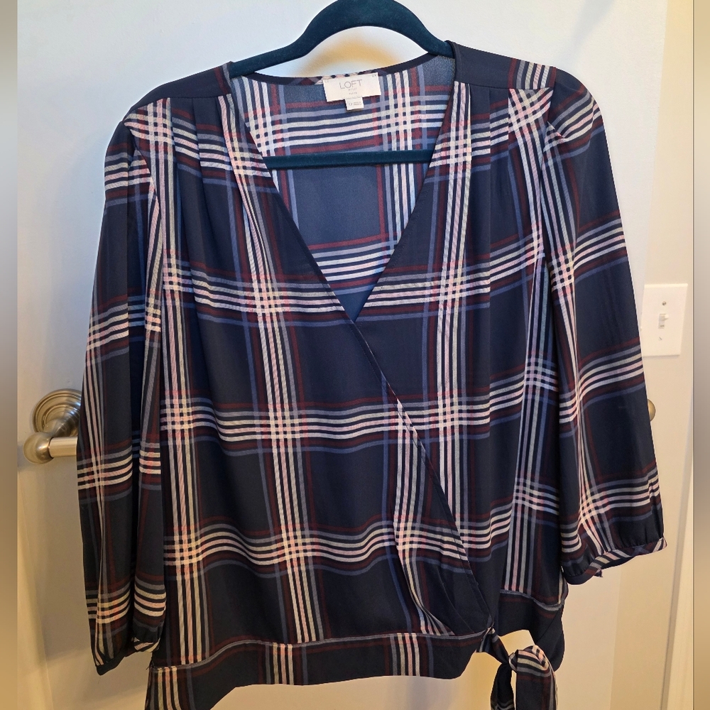 Men's Navy Plaid Bag